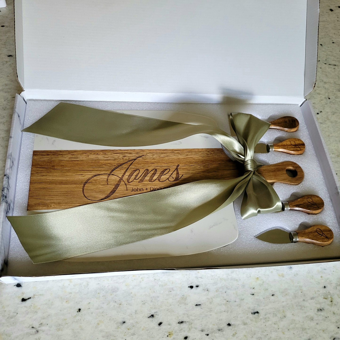 Premium Marble & Acacia Wood Serving Board Set