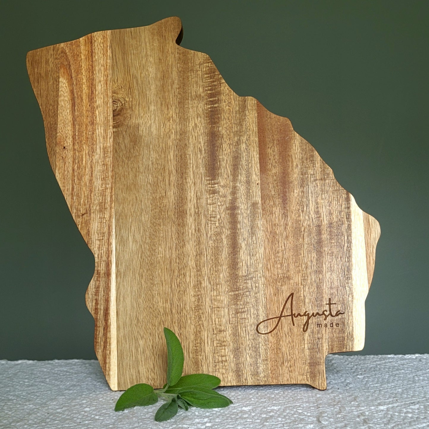 Augusta Made Georgia-Shaped Acacia Wood Serving Board
