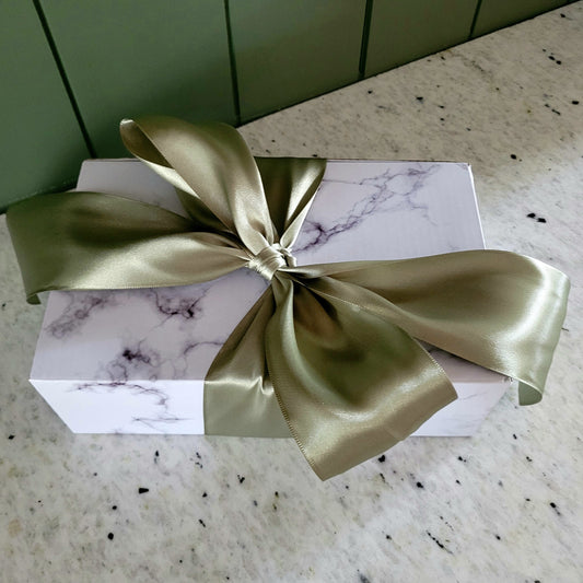 Set of 4 | Square Wood and Marble Coasters with Stand