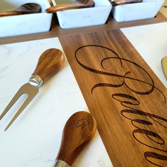 Luxe Wood & Marble Charcuterie Board