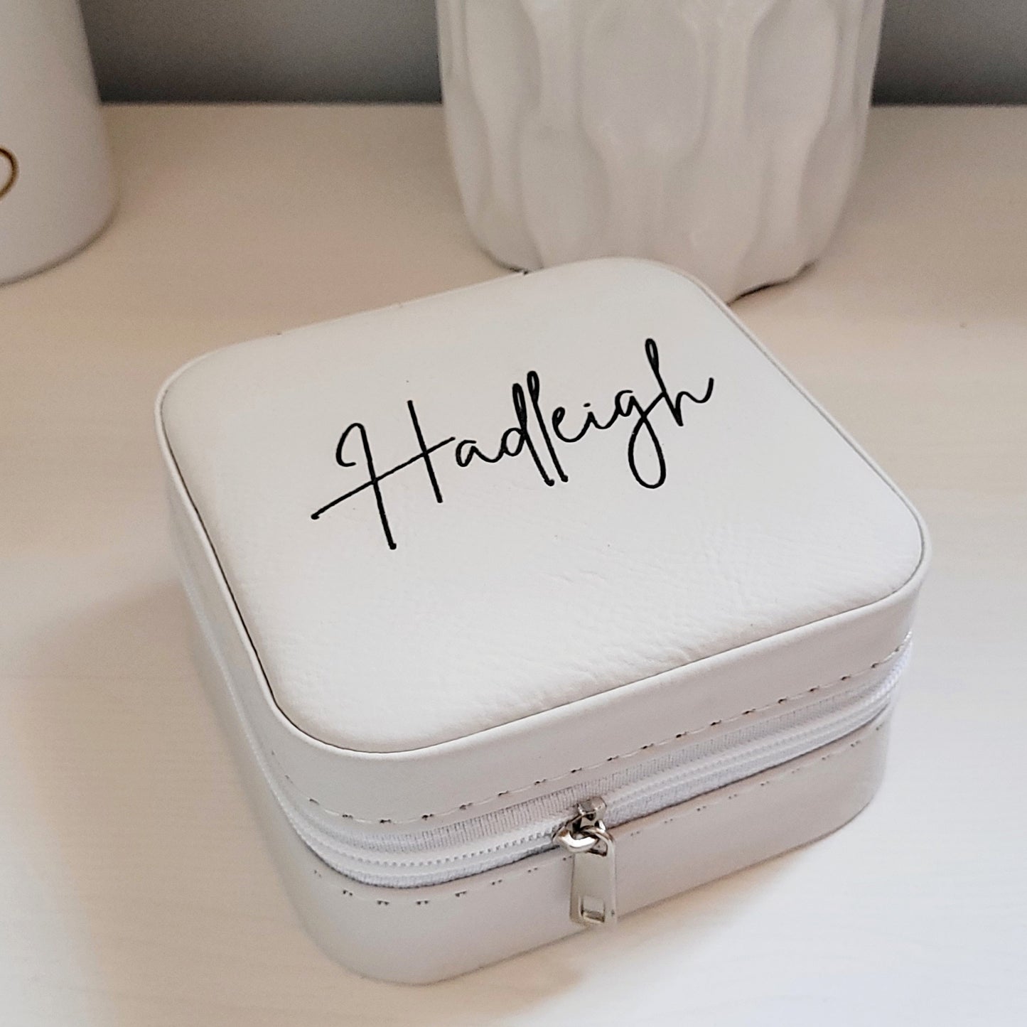 Vegan Leather Travel Jewelry Box