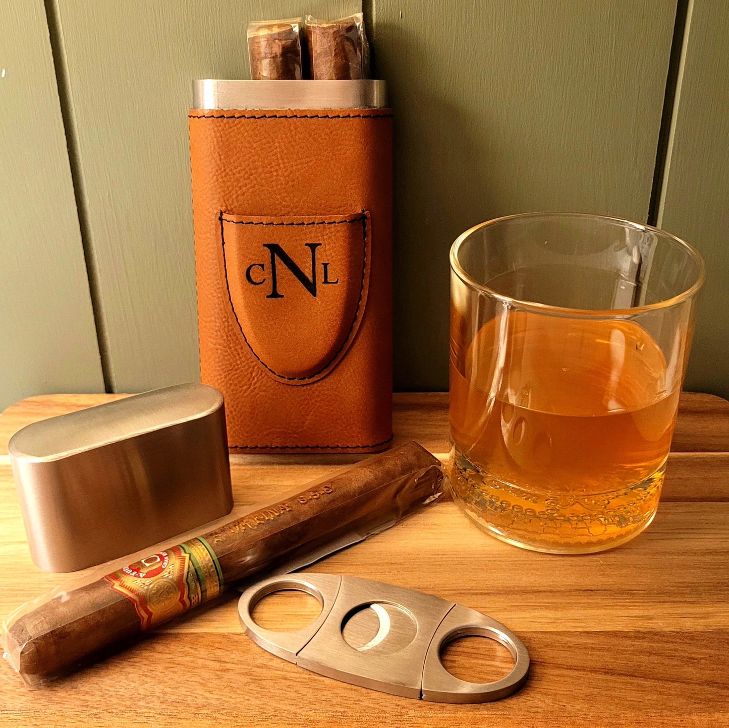 Vegan Leather Cigar Holder