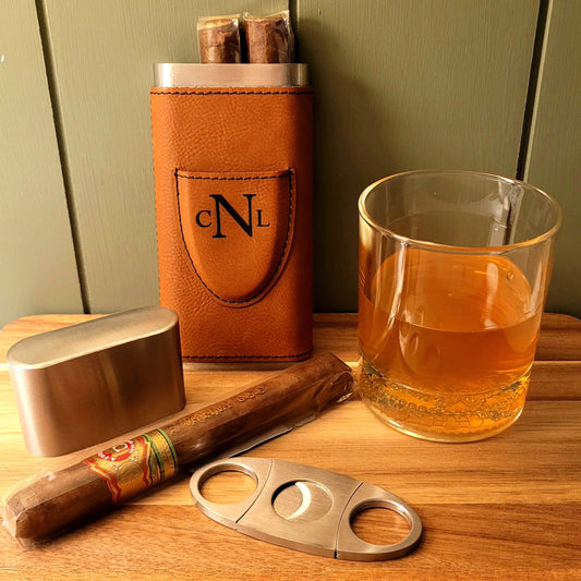 Vegan Leather Cigar Holder