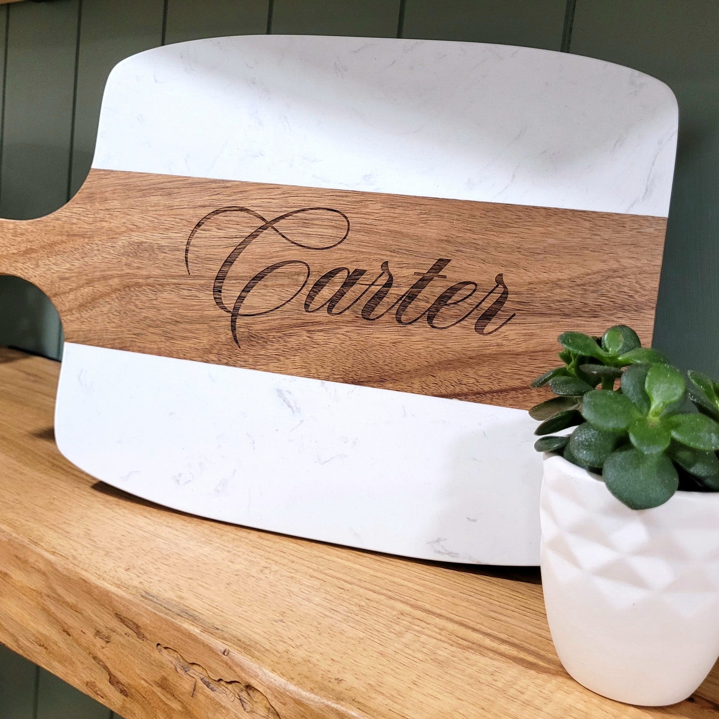 Premium Marble & Wood Serving Board Set